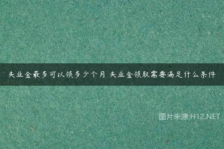 失业金最多可以领多少个月 失业金领取需要满足什么条件