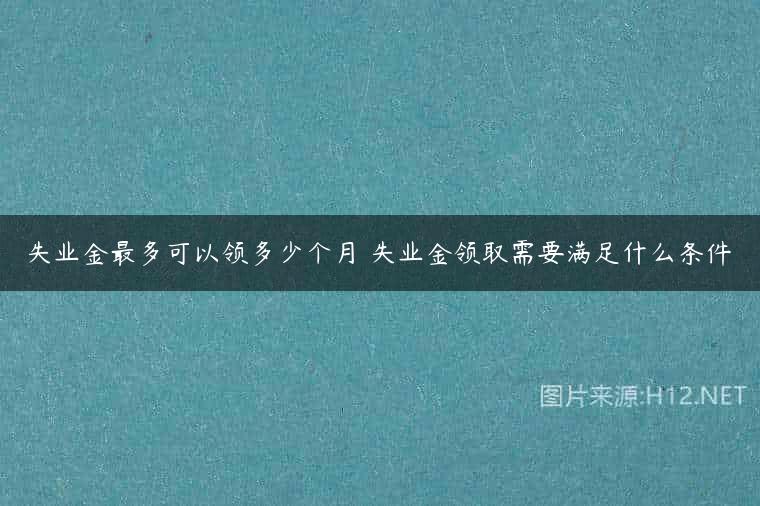 失业金最多可以领多少个月 失业金领取需要满足什么条件
