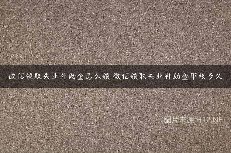 微信领取失业补助金怎么领 微信领取失业补助金审核多久