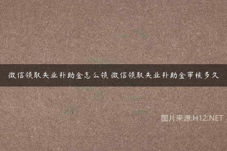 微信领取失业补助金怎么领 微信领取失业补助金审核多久
