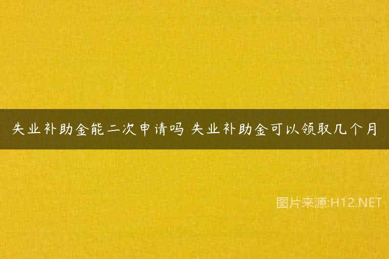 失业补助金能二次申请吗 失业补助金可以领取几个月