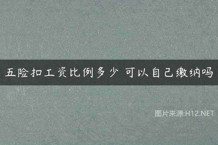 五险扣工资比例多少 可以自己缴纳吗