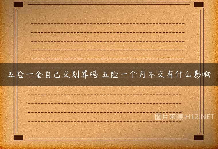 五险一金自己交划算吗 五险一个月不交有什么影响