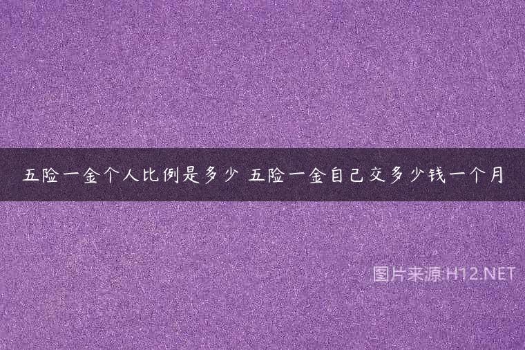 五险一金个人比例是多少 五险一金自己交多少钱一个月