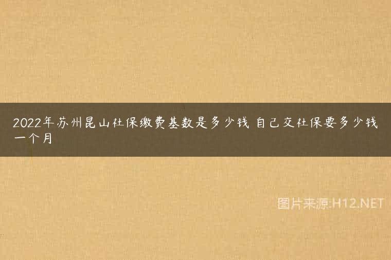 2022年苏州昆山社保缴费基数是多少钱 自己交社保要多少钱一个月