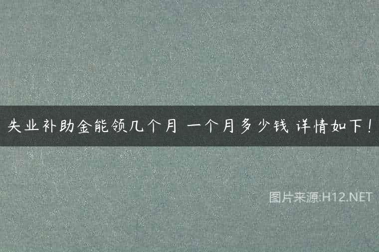 失业补助金能领几个月 一个月多少钱 详情如下！