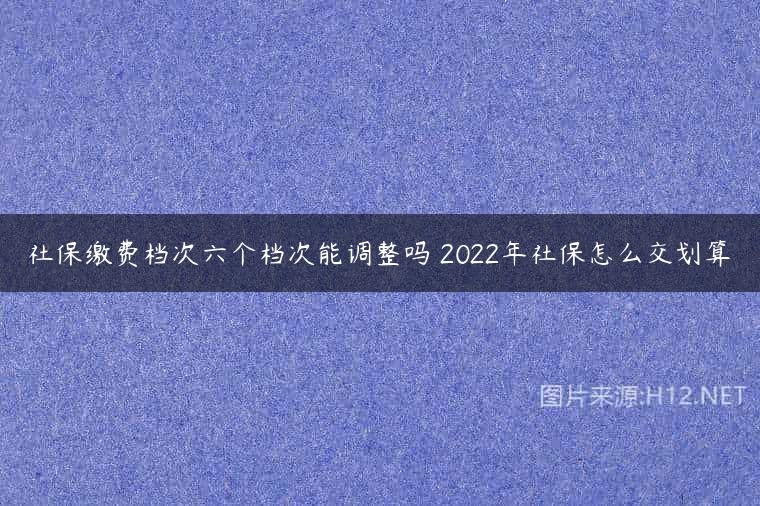 社保缴费档次六个档次能调整吗 2022年社保怎么交划算