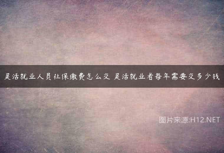 灵活就业人员社保缴费怎么交 灵活就业者每年需要交多少钱