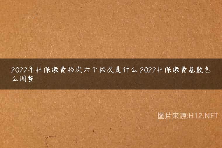 2022年社保缴费档次六个档次是什么 2022社保缴费基数怎么调整