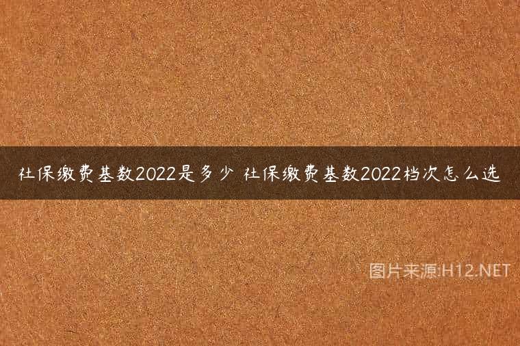 社保缴费基数2022是多少 社保缴费基数2022档次怎么选