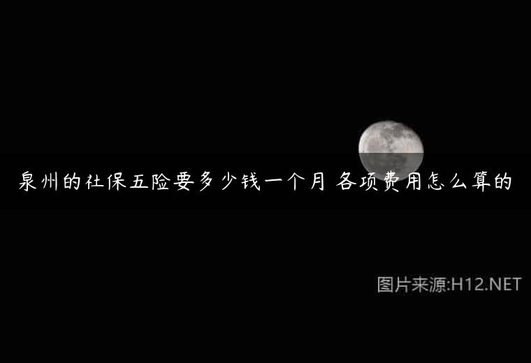 泉州的社保五险要多少钱一个月 各项费用怎么算的