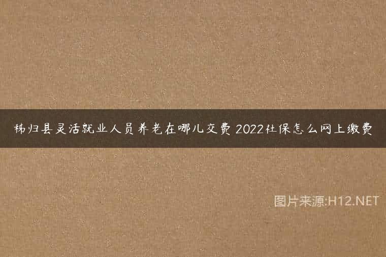秭归县灵活就业人员养老在哪儿交费 2022社保怎么网上缴费