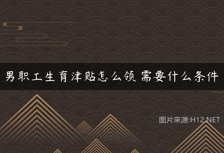 男职工生育津贴怎么领 需要什么条件