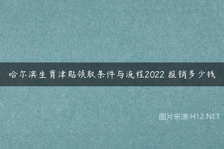 哈尔滨生育津贴领取条件与流程2022 报销多少钱