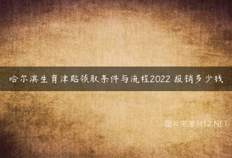 哈尔滨生育津贴领取条件与流程2022 报销多少钱