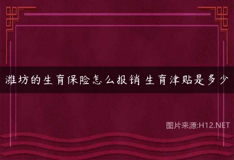 潍坊的生育保险怎么报销 生育津贴是多少