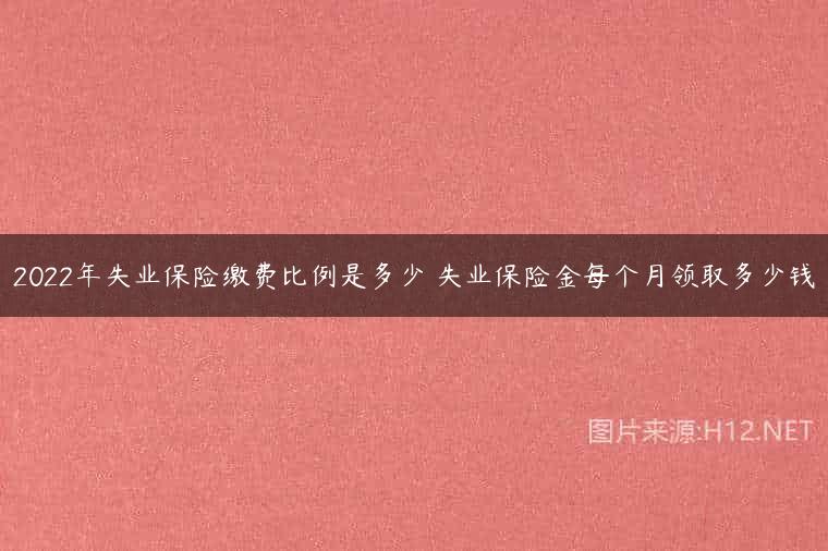 2022年失业保险缴费比例是多少 失业保险金每个月领取多少钱