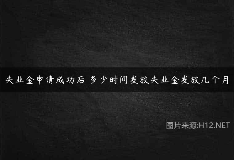失业金申请成功后 多少时间发放失业金发放几个月