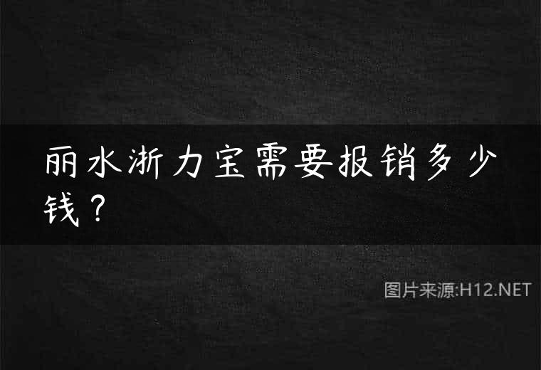 丽水浙力宝需要报销多少钱？