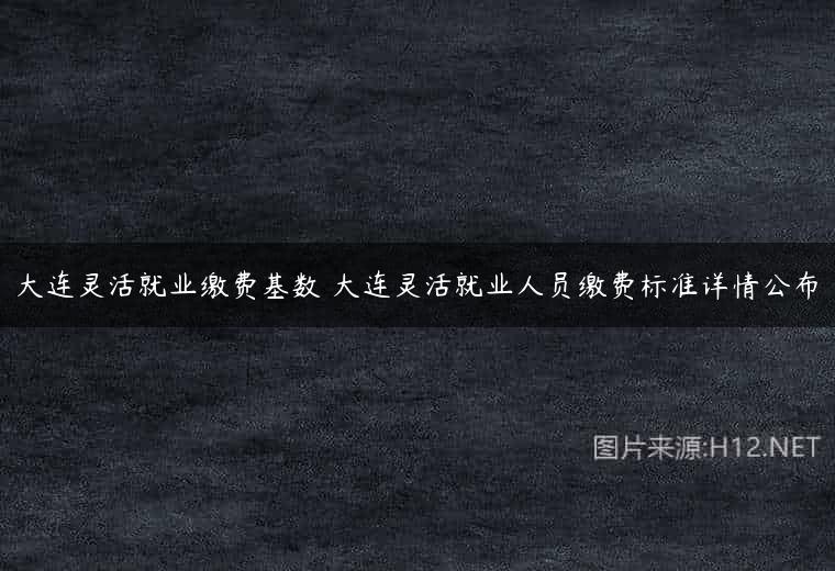 大连灵活就业缴费基数 大连灵活就业人员缴费标准详情公布