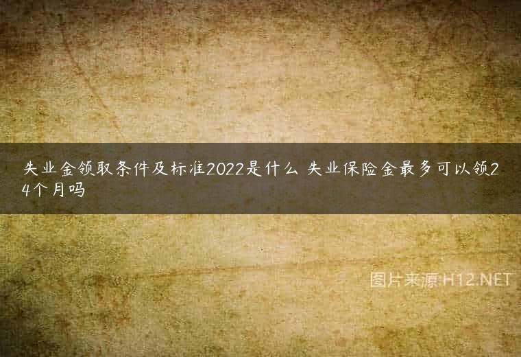 失业金领取条件及标准2022是什么 失业保险金最多可以领24个月吗