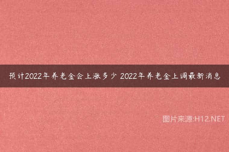 预计2022年养老金会上涨多少 2022年养老金上调最新消息