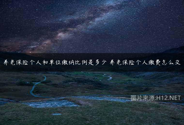 养老保险个人和单位缴纳比例是多少 养老保险个人缴费怎么交