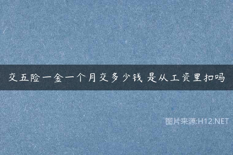 交五险一金一个月交多少钱 是从工资里扣吗