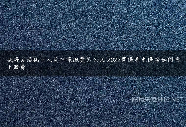 威海灵活就业人员社保缴费怎么交 2022医保养老保险如何网上缴费