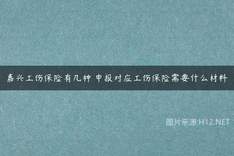 嘉兴工伤保险有几种 申报对应工伤保险需要什么材料