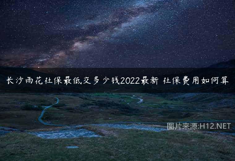 长沙雨花社保最低交多少钱2022最新 社保费用如何算