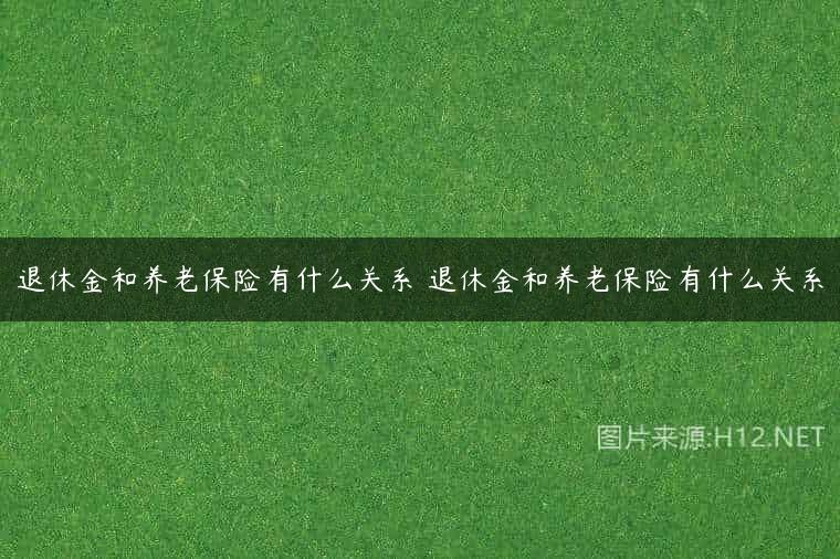 退休金和养老保险有什么关系 退休金和养老保险有什么关系