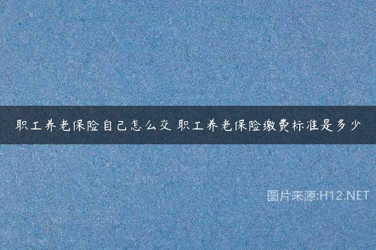 职工养老保险自己怎么交 职工养老保险缴费标准是多少
