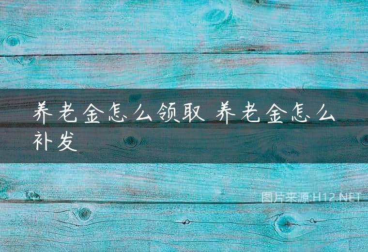 养老金怎么领取 养老金怎么补发