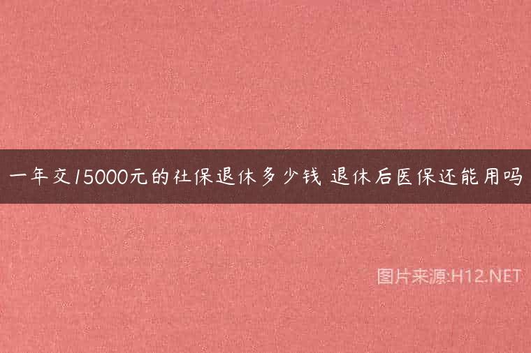 一年交15000元的社保退休多少钱 退休后医保还能用吗