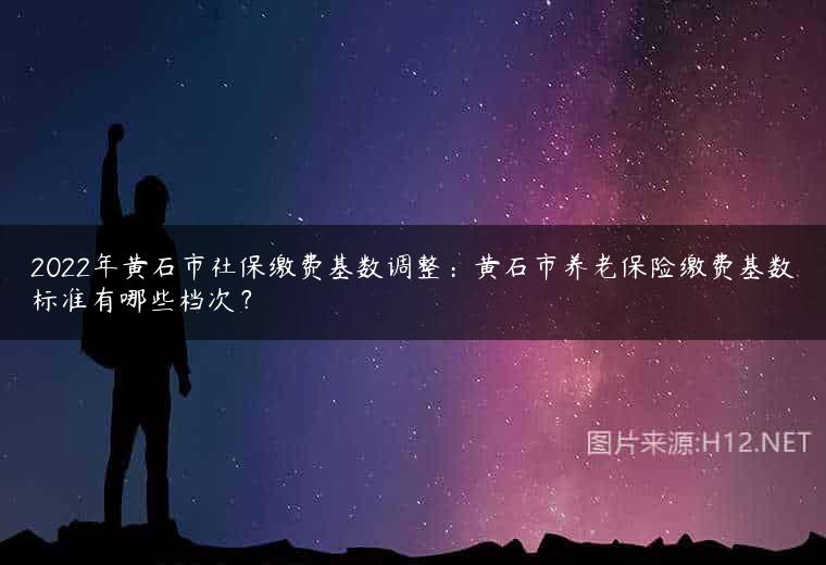 2022年黄石市社保缴费基数调整：黄石市养老保险缴费基数标准有哪些档次？