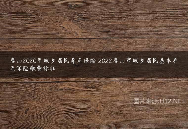 唐山2020年城乡居民养老保险 2022唐山市城乡居民基本养老保险缴费标准