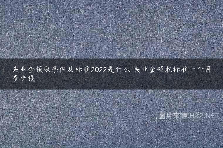 失业金领取条件及标准2022是什么 失业金领取标准一个月多少钱