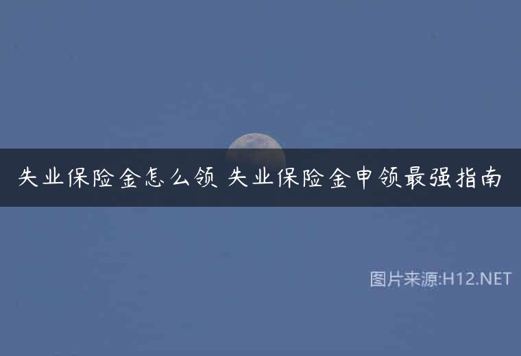 失业保险金怎么领 失业保险金申领最强指南