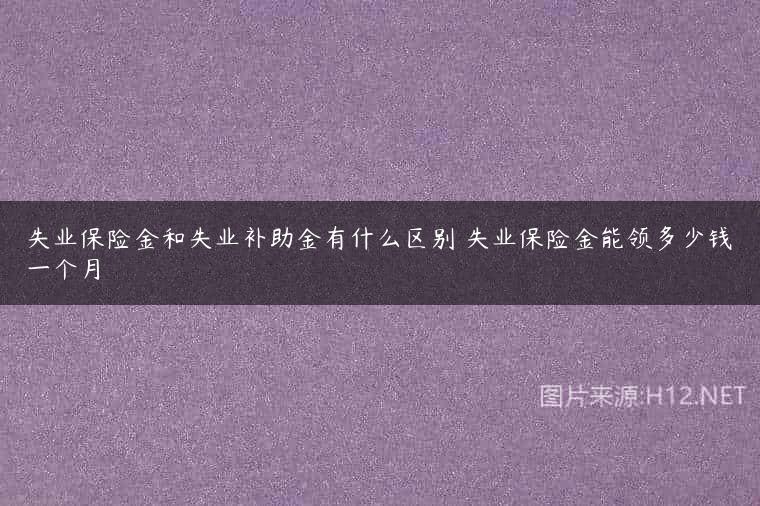失业保险金和失业补助金有什么区别 失业保险金能领多少钱一个月