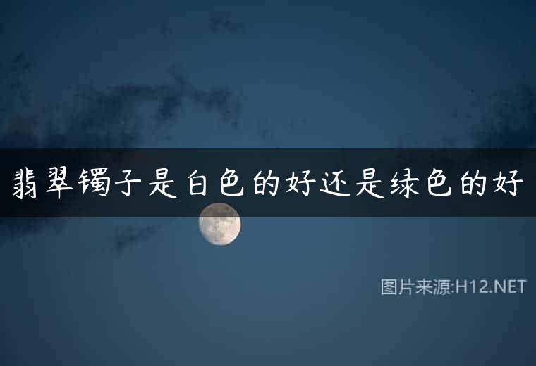 翡翠镯子是白色的好还是绿色的好