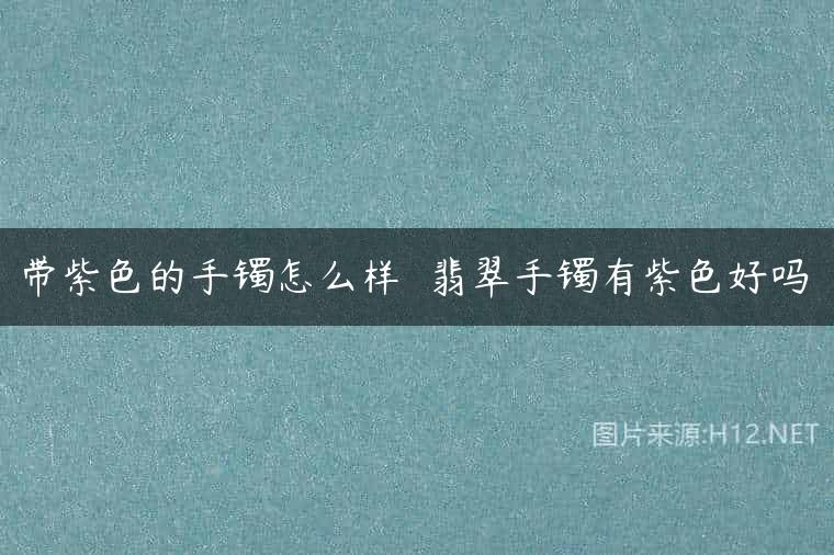 带紫色的手镯怎么样  翡翠手镯有紫色好吗