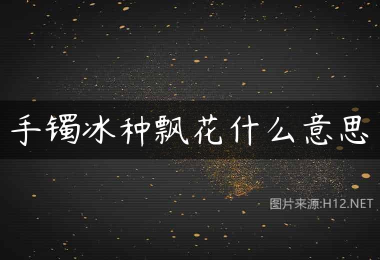 手镯冰种飘花什么意思