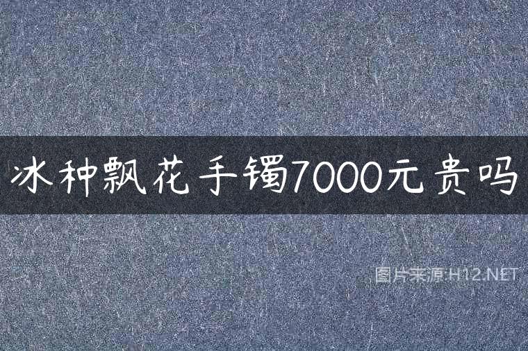 冰种飘花手镯7000元贵吗