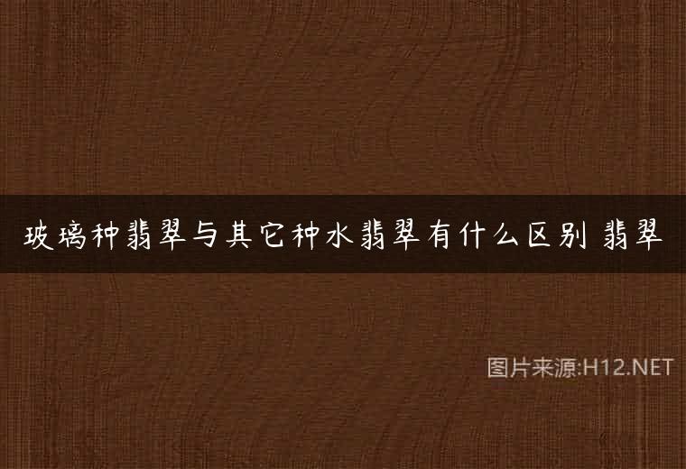 玻璃种翡翠与其它种水翡翠有什么区别 翡翠