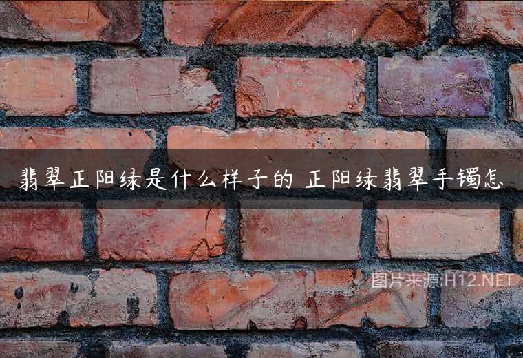 翡翠正阳绿是什么样子的 正阳绿翡翠手镯怎