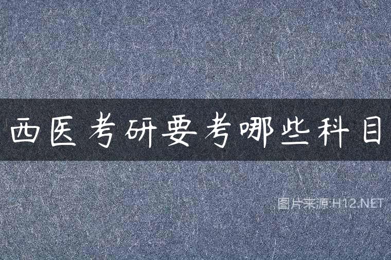 西医考研要考哪些科目