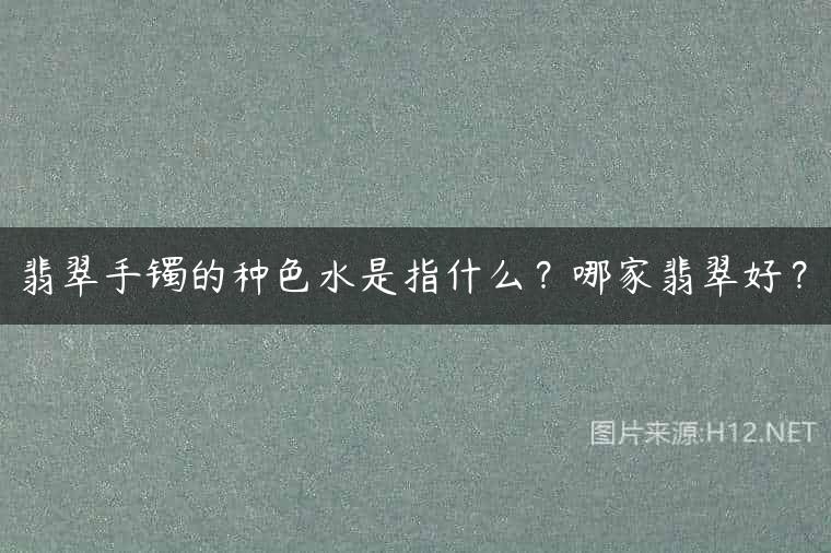 翡翠手镯的种色水是指什么？哪家翡翠好？