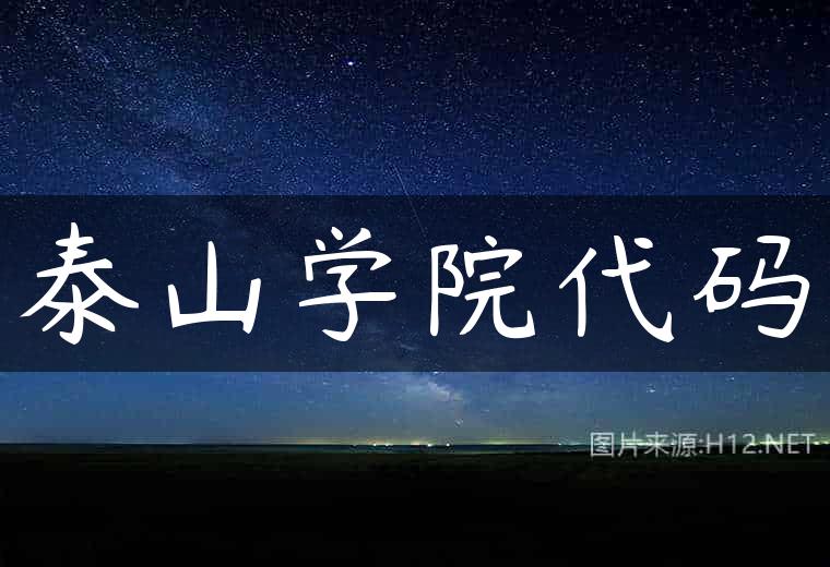 泰山学院代码