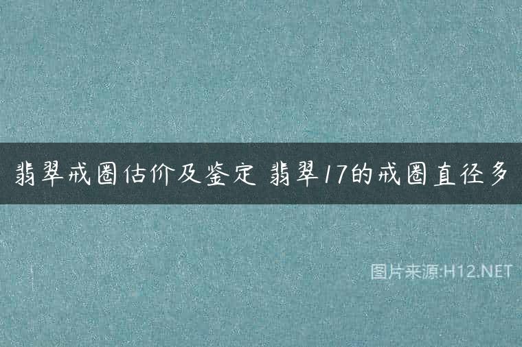 翡翠戒圈估价及鉴定 翡翠17的戒圈直径多